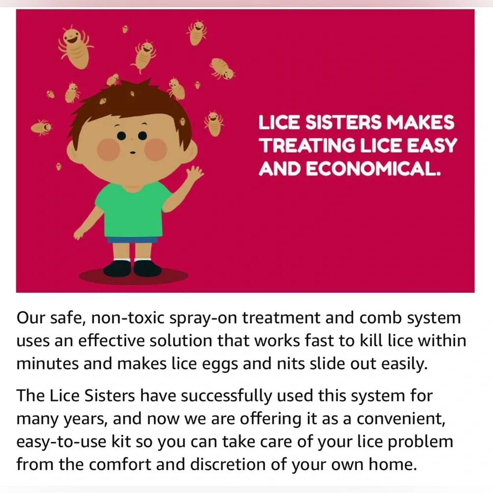 Head Lice Kit - Non-Toxic, Natural Spray Treatment, Comb, Kills Lice & Eggs